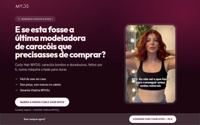 Curly Hair MYOS — Caracóis bonitos e duradouros, com Garantia Vitalícia storefront