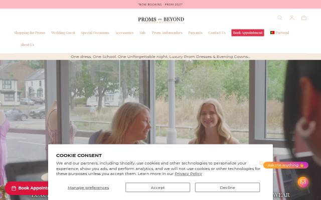 Proms &amp; Beyond storefront