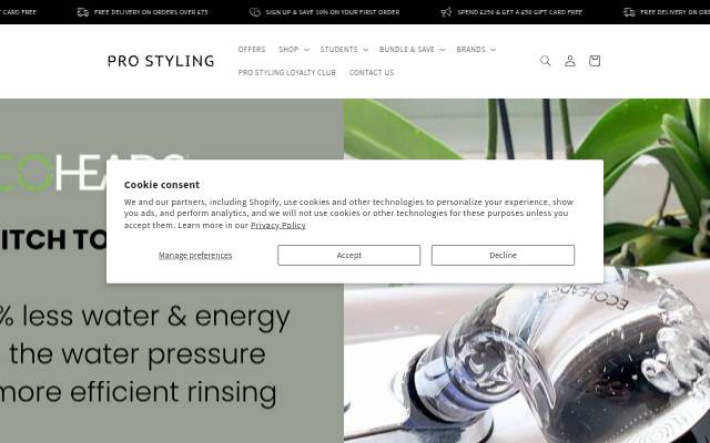 Pro Styling UK storefront