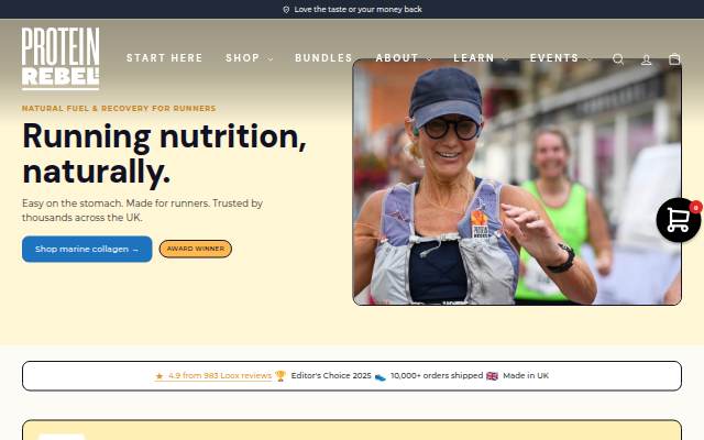 Protein Rebel UK storefront