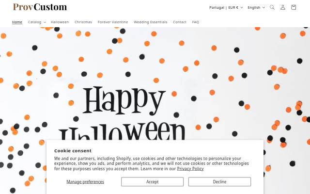 ProvCustom storefront