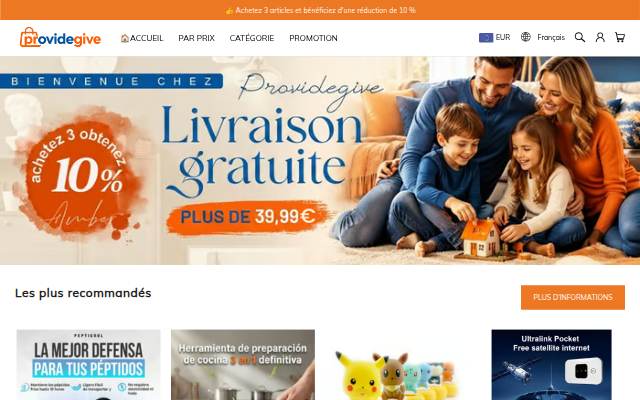 Providegive storefront