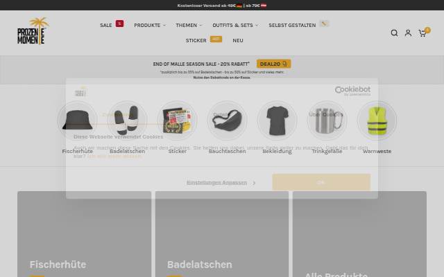 Prozente Momente® storefront