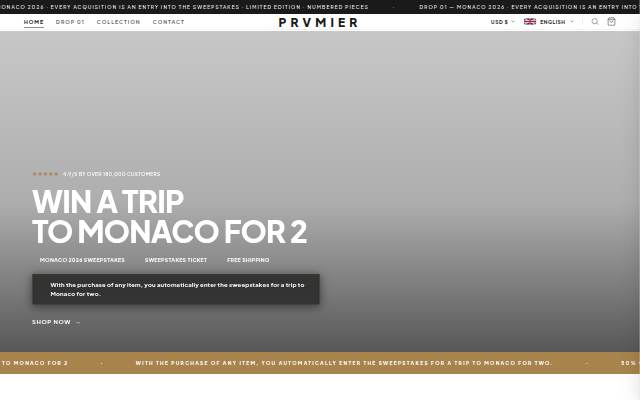 Vitrine de PRVMIER — MÓNACO 2026