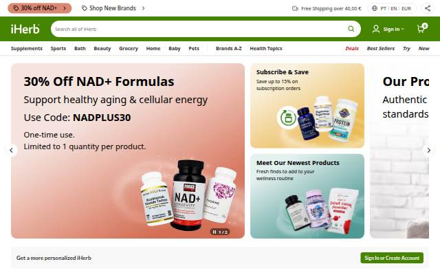 iHerb storefront