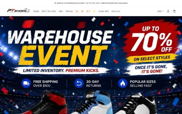 PT SHOES storefront
