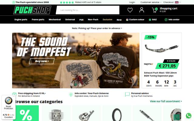 Puchshop.de storefront