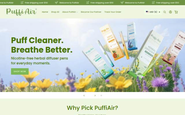 PUFFIAIR storefront