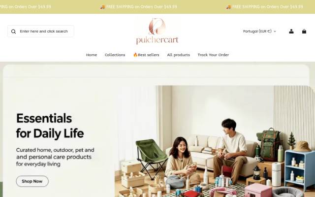 Startseite von pulchercart.com