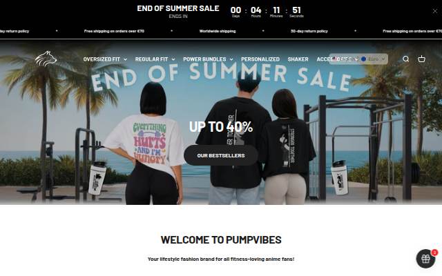 Pumpvibes storefront