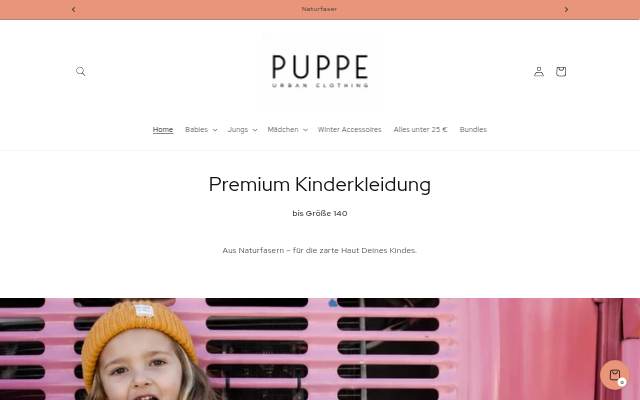 PUPPE urban clothing storefront