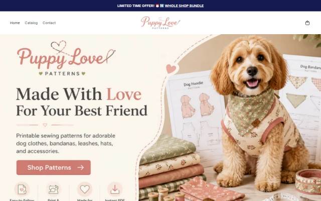 Escaparate de Puppy Love Patterns