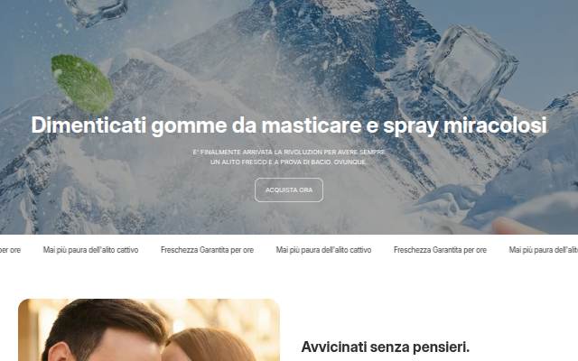 Oral spray storefront