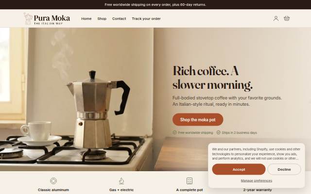 Pura Moka storefront