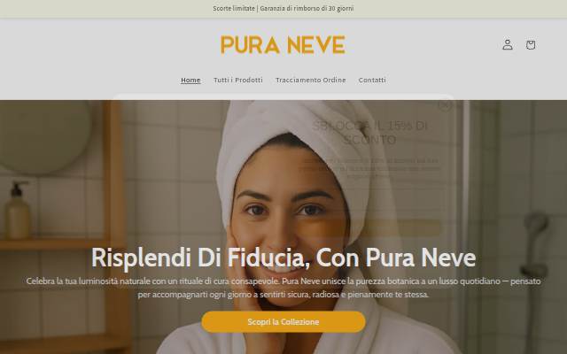 puraneve.it storefront