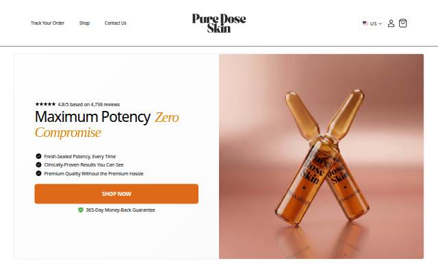 Pure Dose Skin storefront