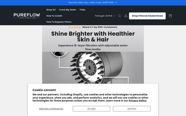 Pureflow storefront