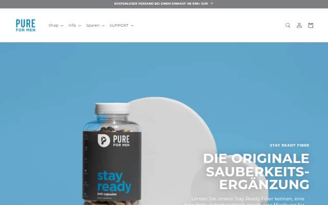 Pure for Men DE storefront