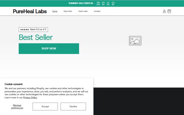 PureHeal Labs storefront