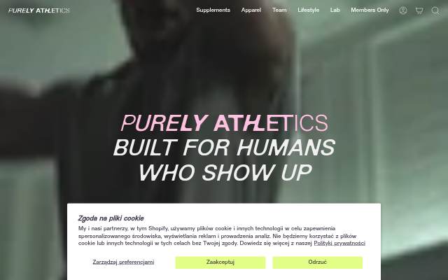 Purely Athletics storefront