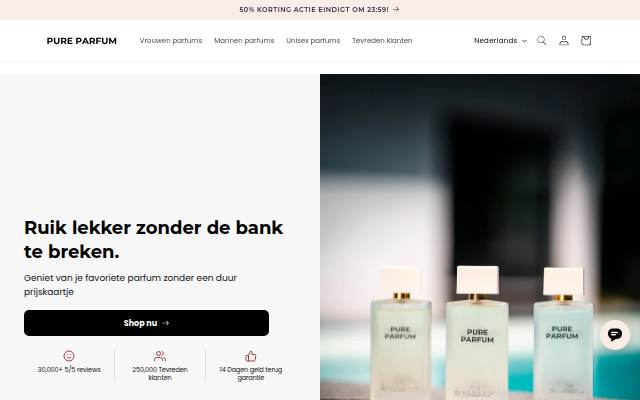 Escaparate de Pure Parfum EU