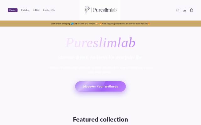 Pureslimlab storefront