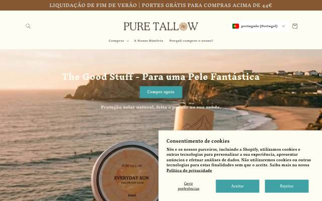 Pure Tallow storefront