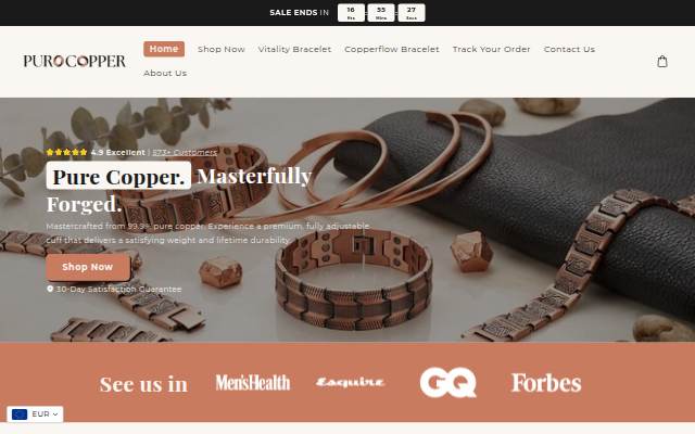 PuroCopper storefront