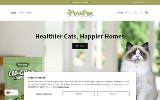 PurrPop storefront