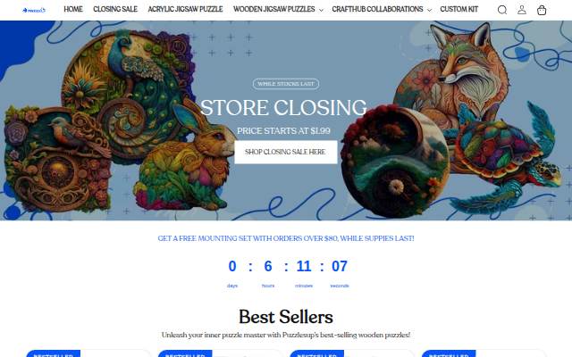 PuzzlesUp storefront