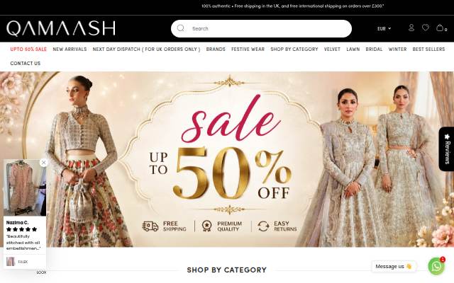 Qamaash storefront