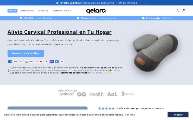 Startseite von Qelara