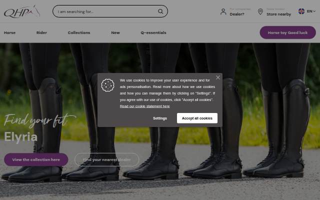 Startseite von Colorful and trendy products for rider and horse