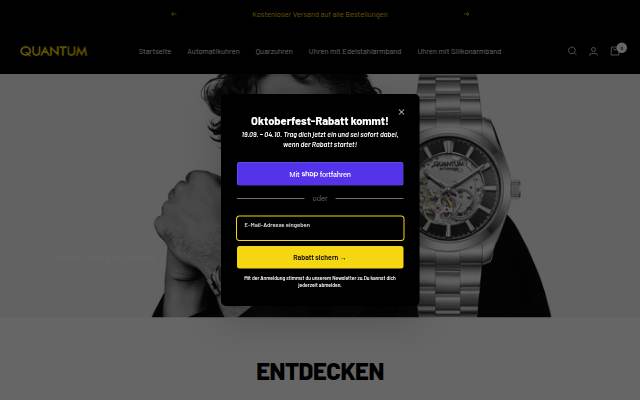 Quantum Watches DE storefront
