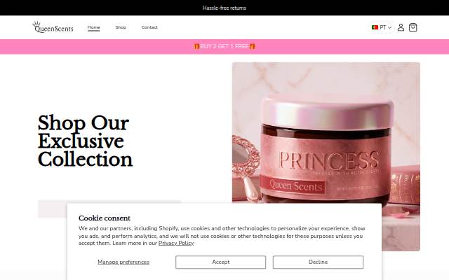 Queen Scents storefront