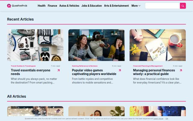 QuestiveFinds storefront