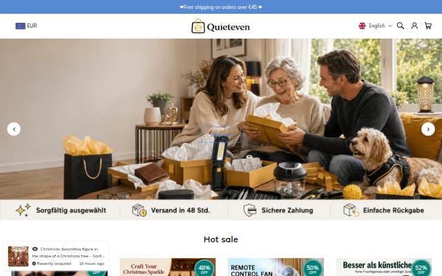 Quieteven storefront