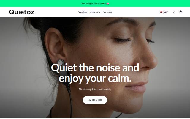 Quietoz storefront