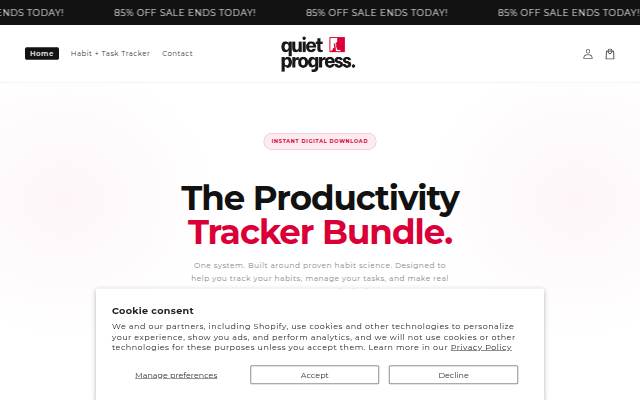 Quiet Progress storefront
