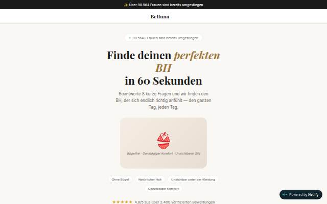 Belluna — Finde deinen perfekten BH in 60 Sekunden storefront