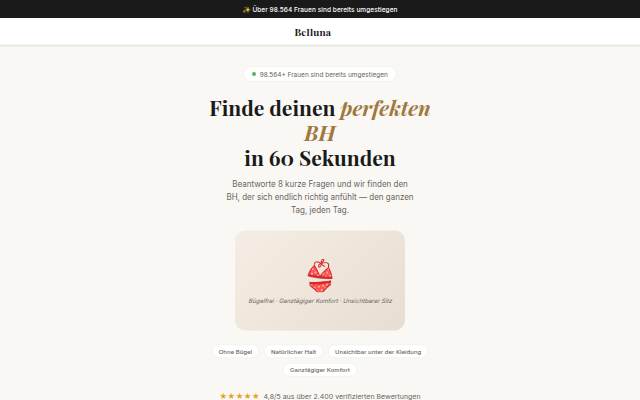 Belluna — Finde deinen perfekten BH in 60 Sekunden storefront