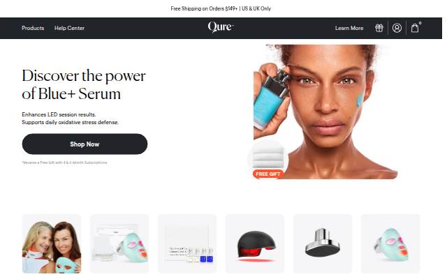 Qure Skincare storefront