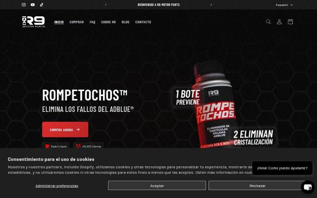 R9 Motor Parts storefront