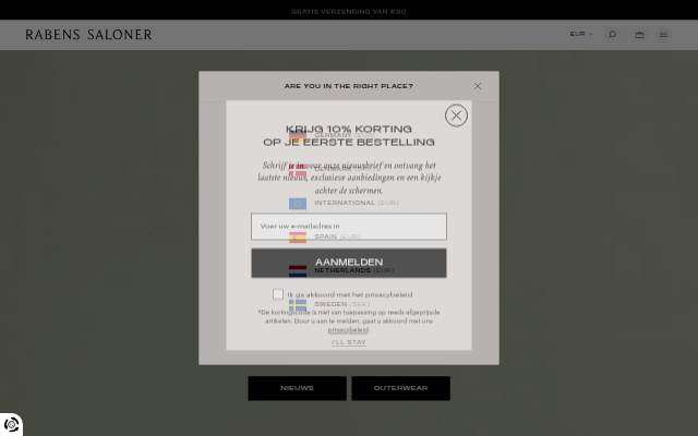 Startseite von rabenssaloner.nl