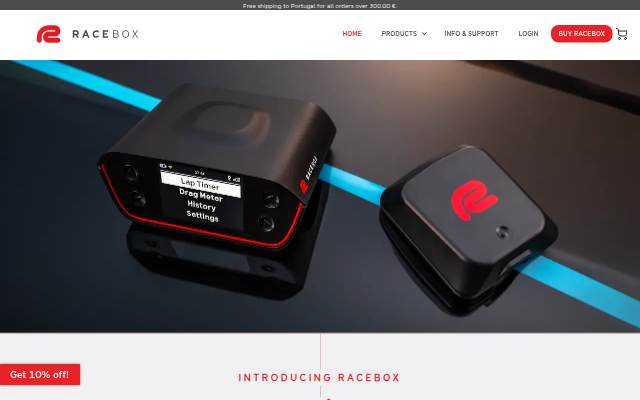 RaceBox storefront