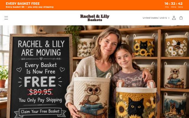 Startseite von Rachel &amp; Lily Baskets