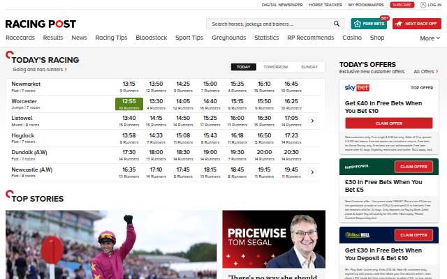 Horse Racing Cards, Results &amp; Betting storefront