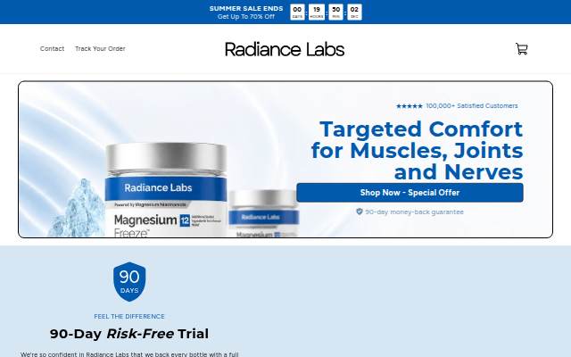 RADIANCE LABS storefront