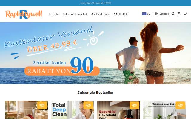 Rapiditywell.com storefront