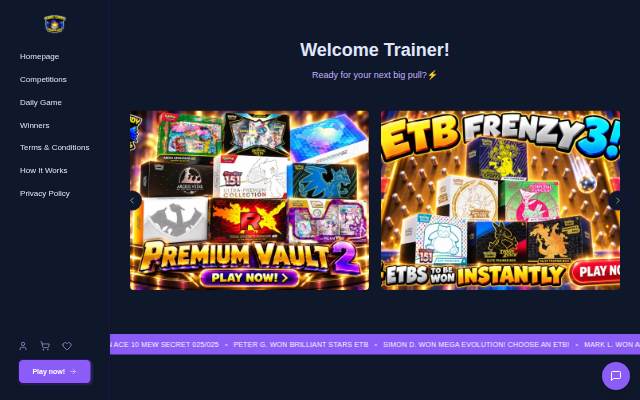 Rare Candy Raffles storefront